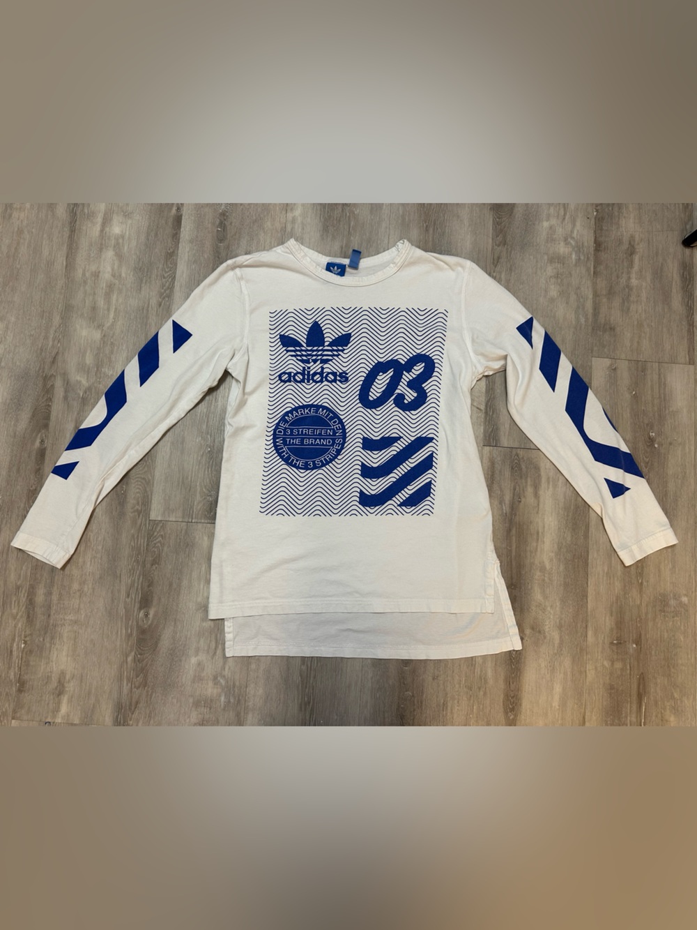 adidas White Long Sleeve, Small